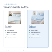 Which one do I need: The Glacier thin ice-silk mat versus The Everest latex-filled topper