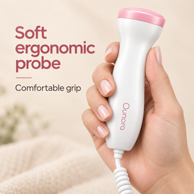 Ounora Fetal Doppler for Pregnancy - At Home Baby Heartbeat Monitor with 3MHz Probe, Backlit LCD Heart Rate Display & Built-In Speaker