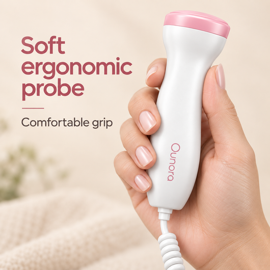 Ounora Fetal Doppler for Pregnancy - At Home Baby Heartbeat Monitor with 3MHz Probe, Backlit LCD Heart Rate Display & Built-In Speaker