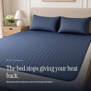 The bed stops giving your heat back, because the mattress was the thing storing it