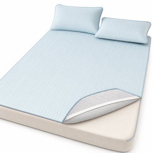 The Glacier — Ice Silk Cooling Mattress Pad Set