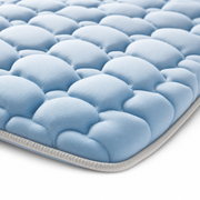 Macro of the 3D embossed pebble quilting showing the loft and depth